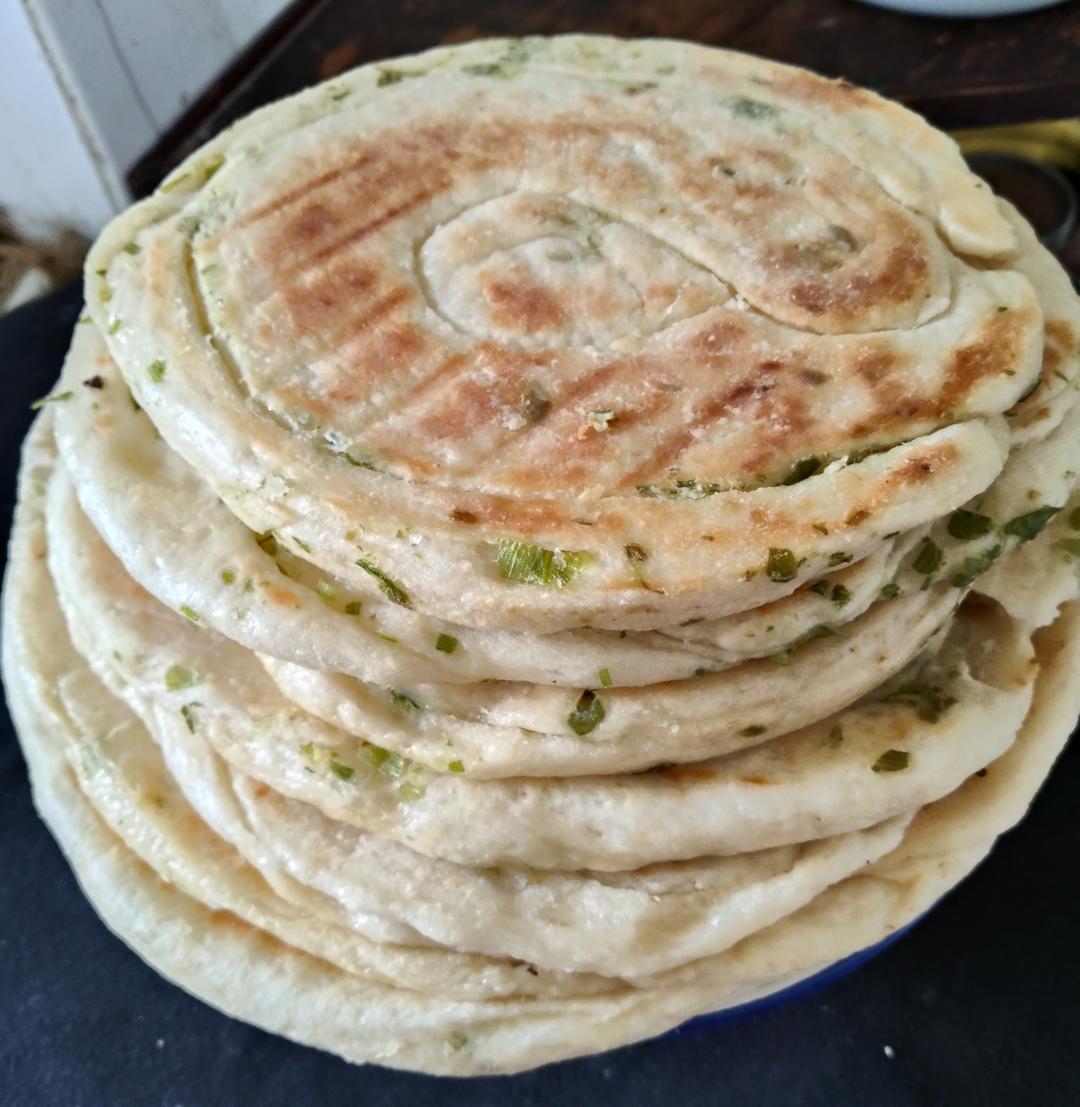 葱油椒盐发面烧饼（电饼铛煎烙）
