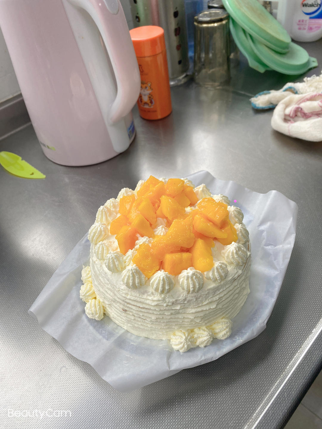 美味自制奶油生日蛋糕（难度低，易上手）