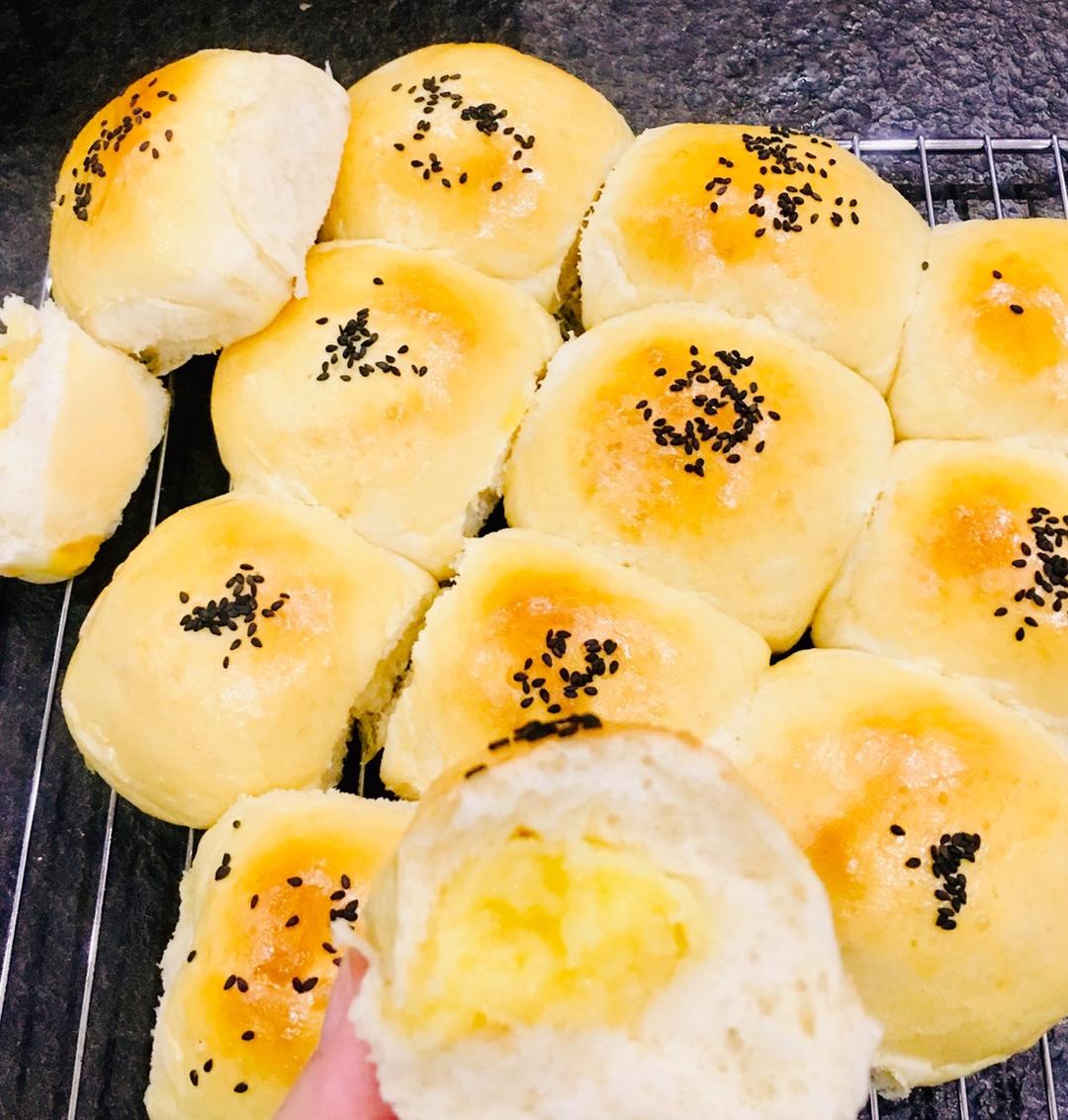 奶黄小餐包-一次发酵超好吃（附快手奶黄馅制作方法）