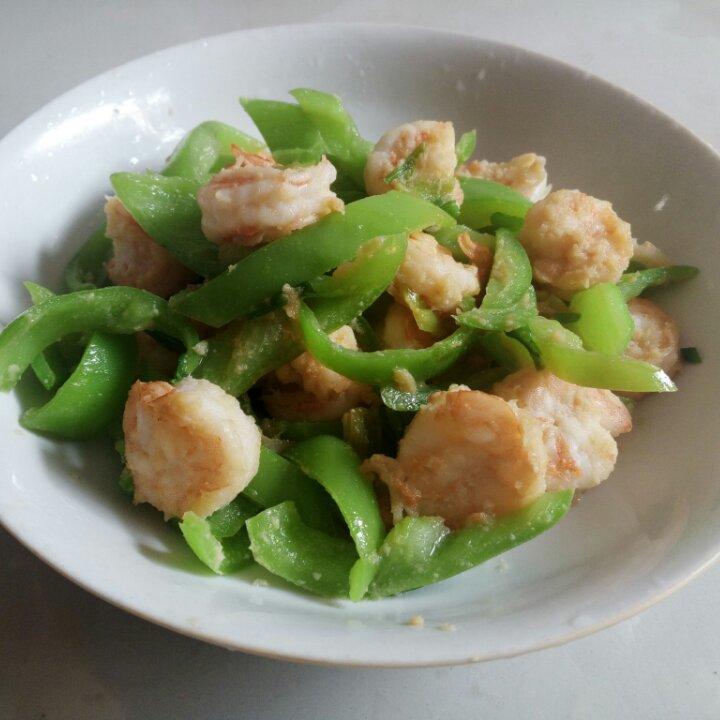 青椒炒虾
