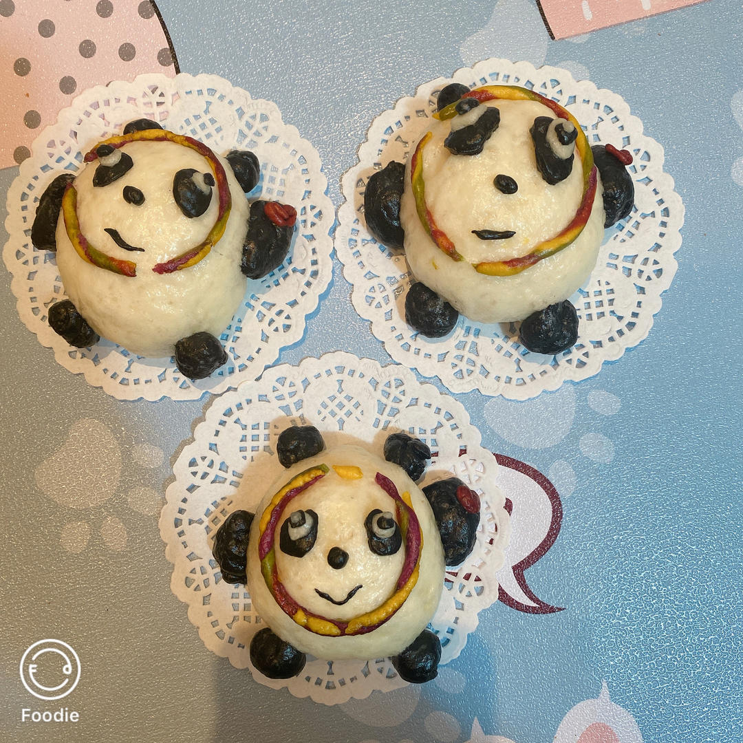 冰墩墩造型馒头