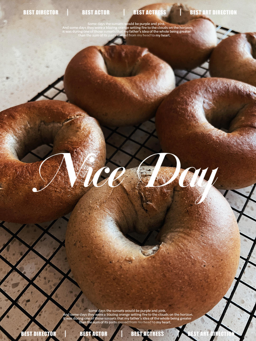 全麦黑芝麻贝果