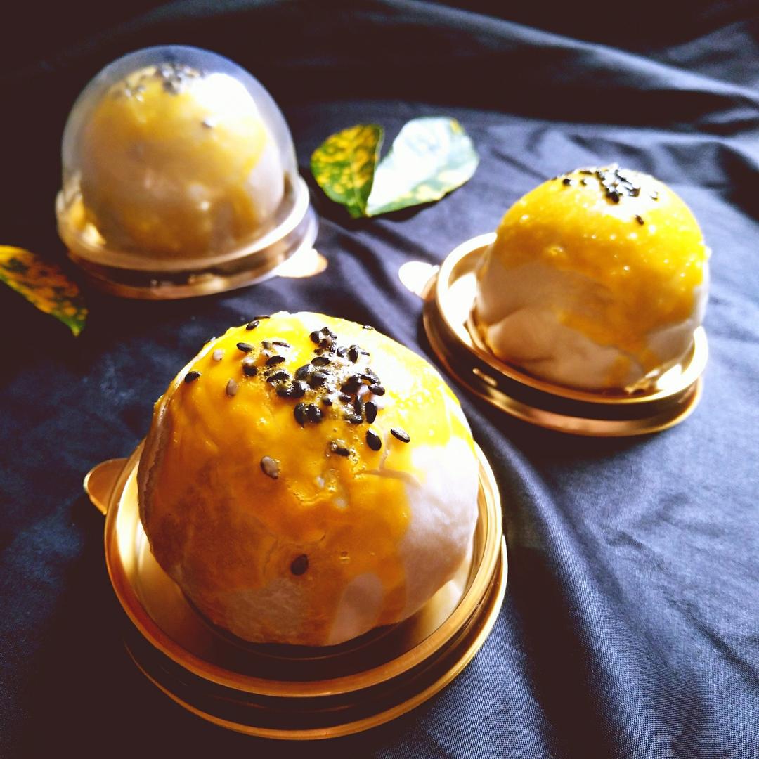 蛋黄酥~紫薯、抹茶、原味~花好月圆，中秋快乐~内附一次做六色蛋黄酥方法~