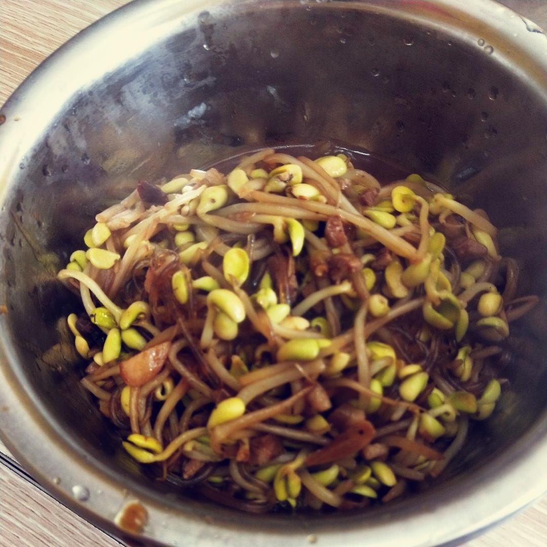 肉末豆芽炒粉丝