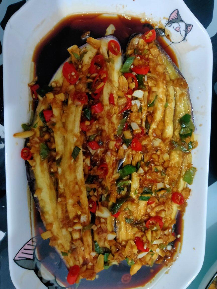 超级下饭的飘香剁椒蒜蓉蒸茄子🍆