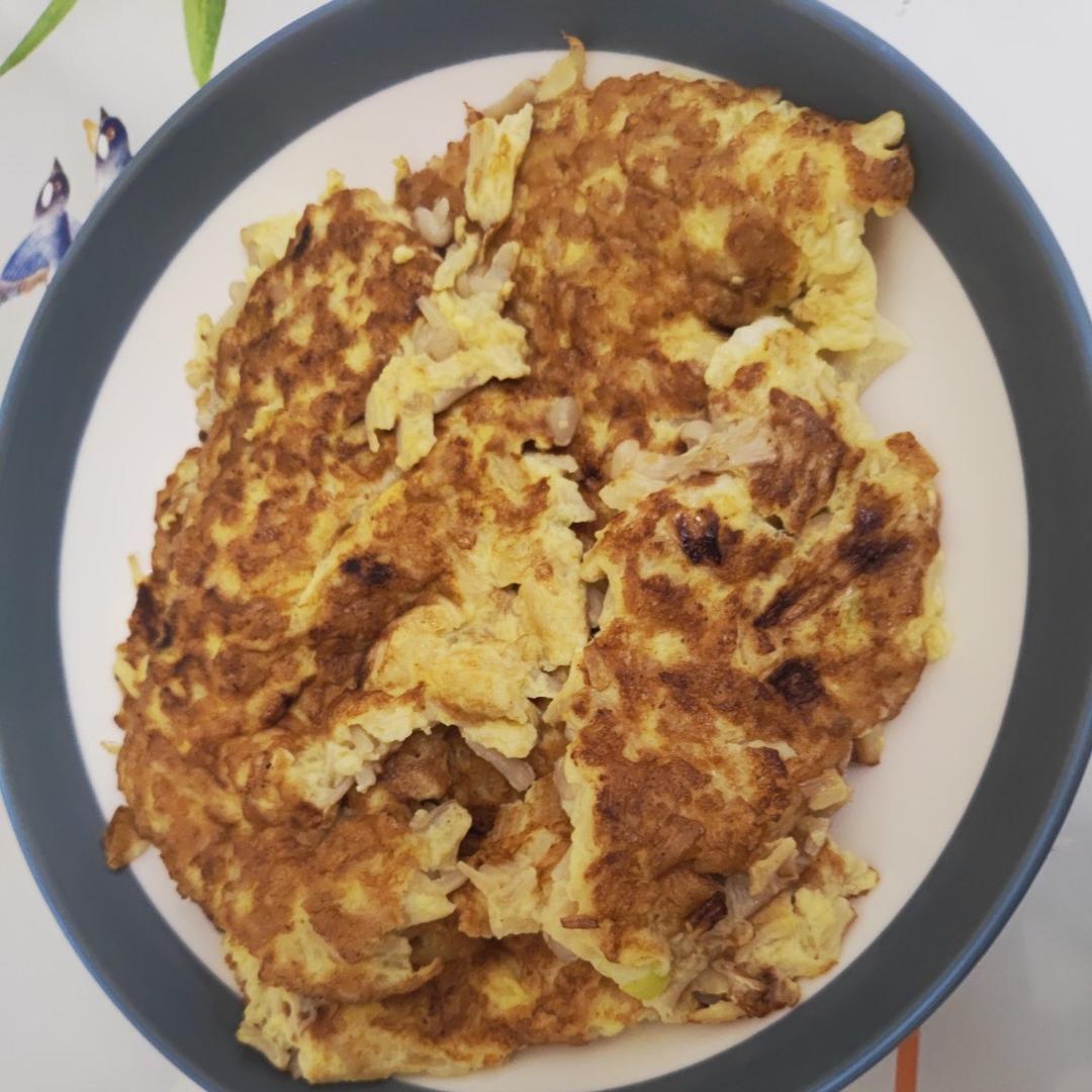 椒盐金针菇鸡蛋饼