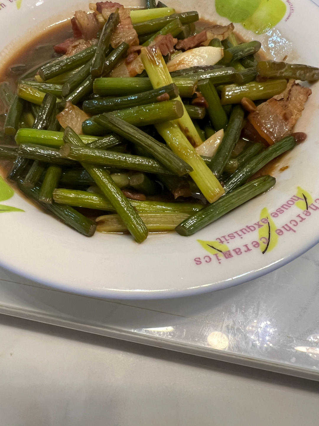 有年味儿的蒜苔炒腊肉