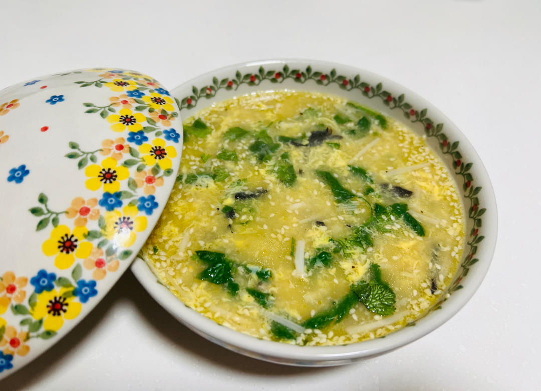 💯营养早餐‼️鸡丝蛋花羹(sa汤)