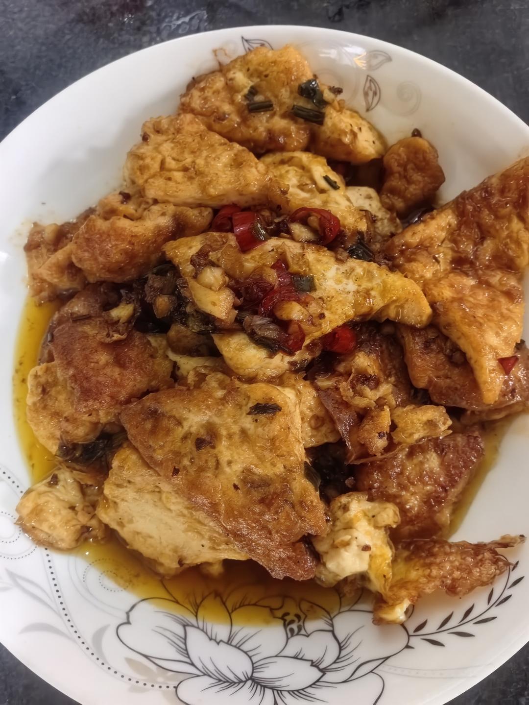 焖煎豆腐