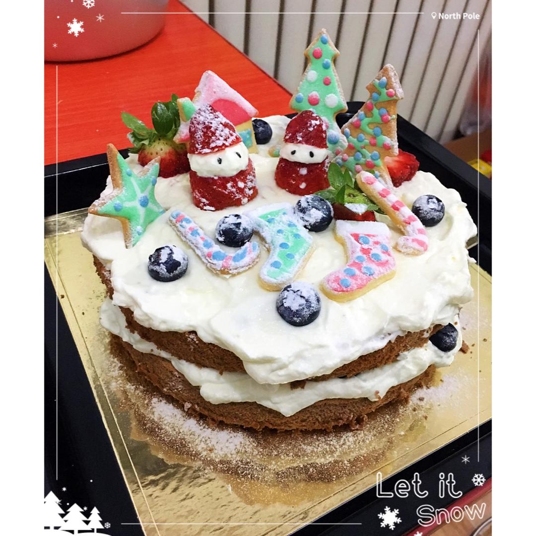 圣诞呆萌裸蛋糕