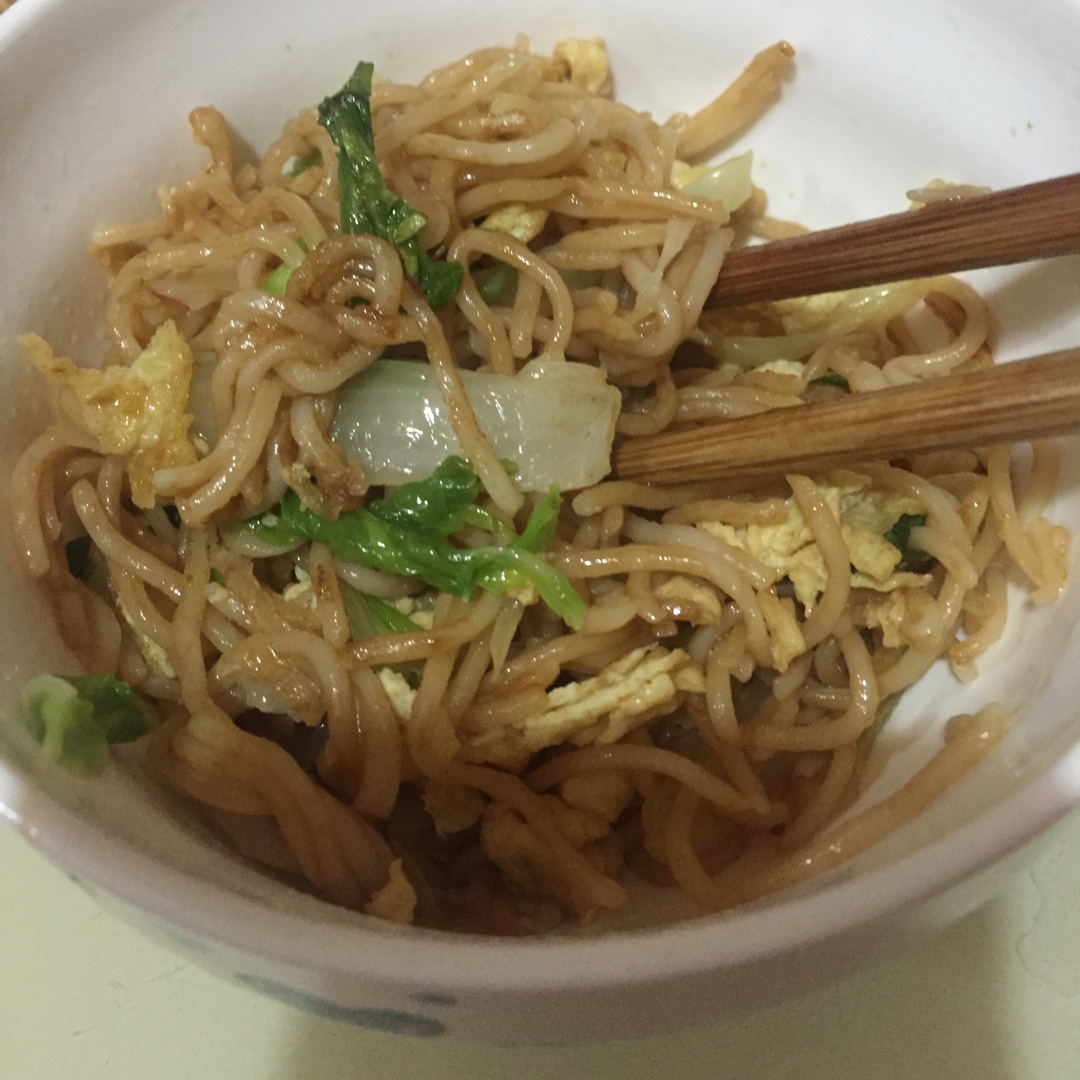 鸡蛋素炒面Fried Noodles Vegetarian