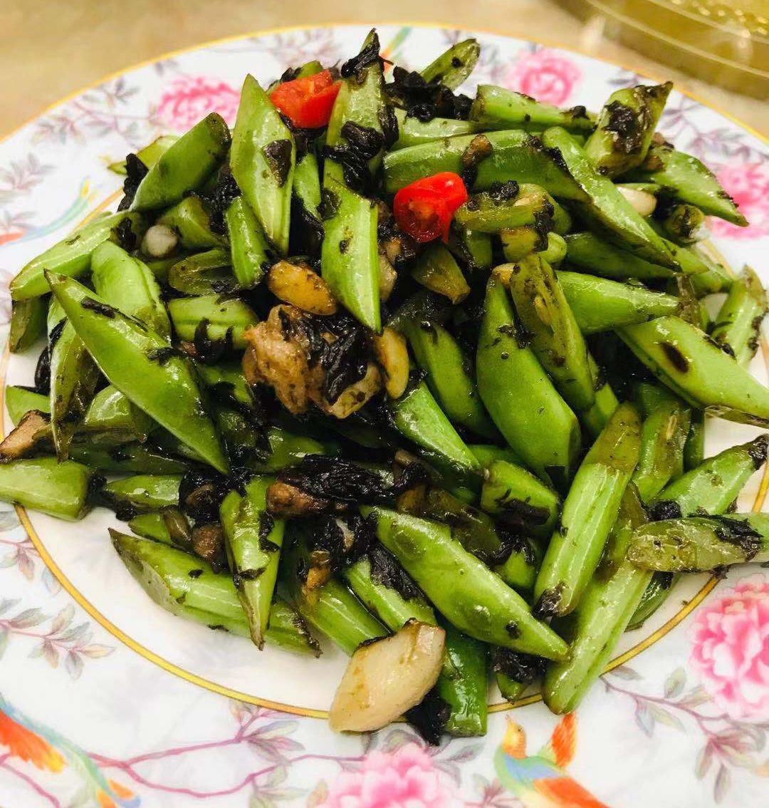 橄榄菜肉末炒豆角