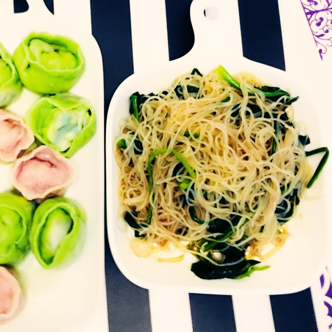 凉拌菠菜粉丝