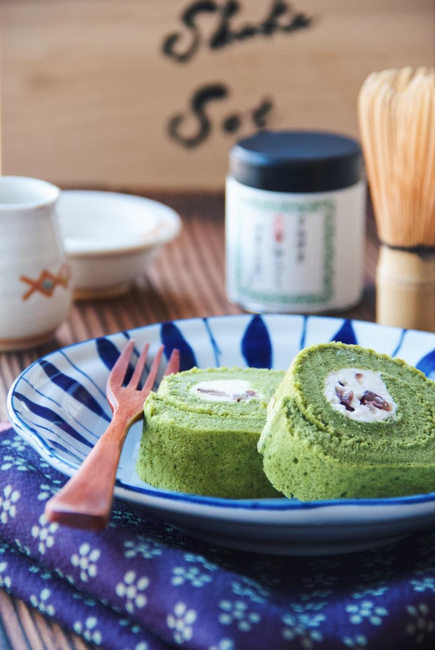 抹茶蜜豆蛋糕卷