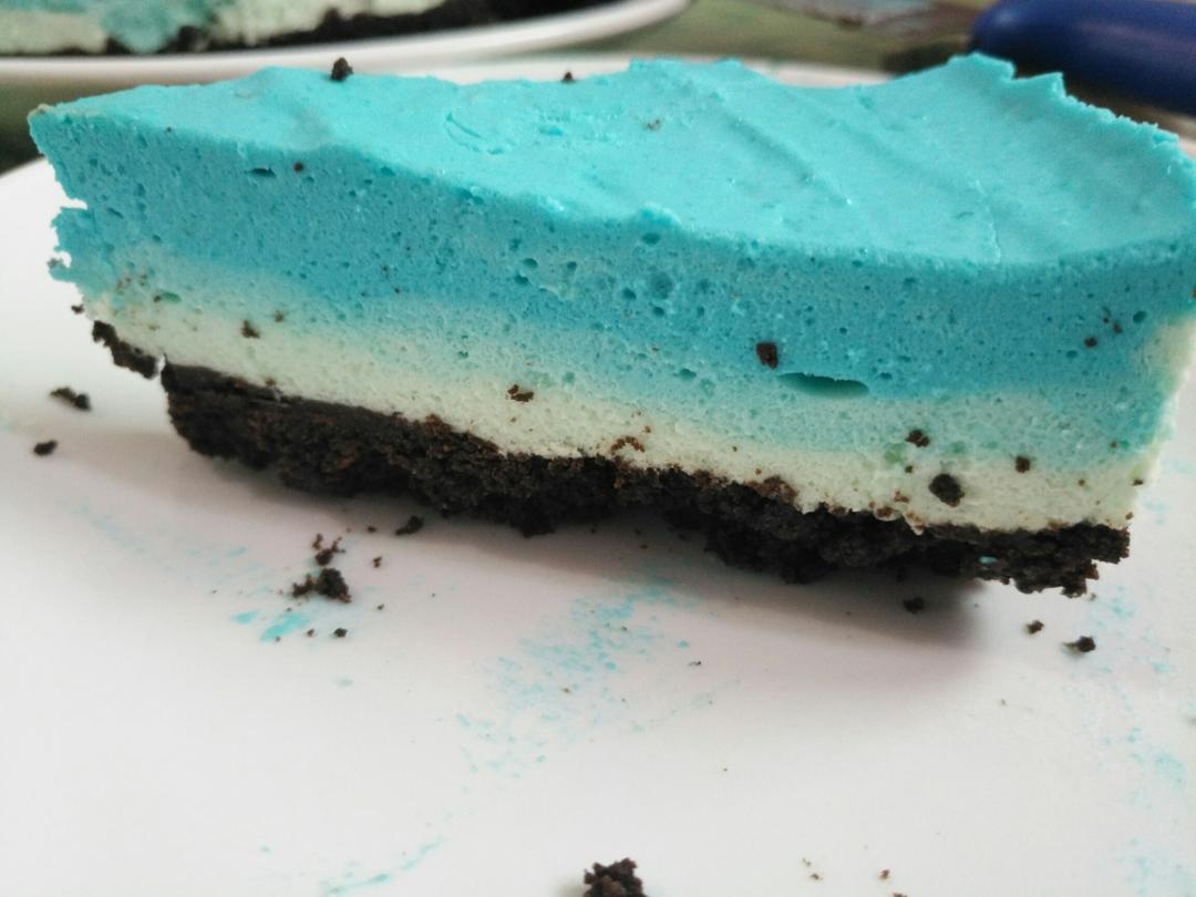 渐变色慕斯蛋糕（免烤）的做法