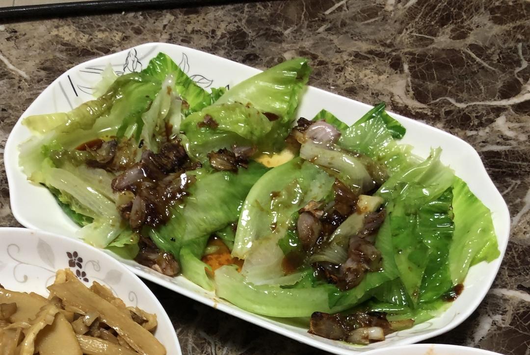 蚝油红葱头生菜