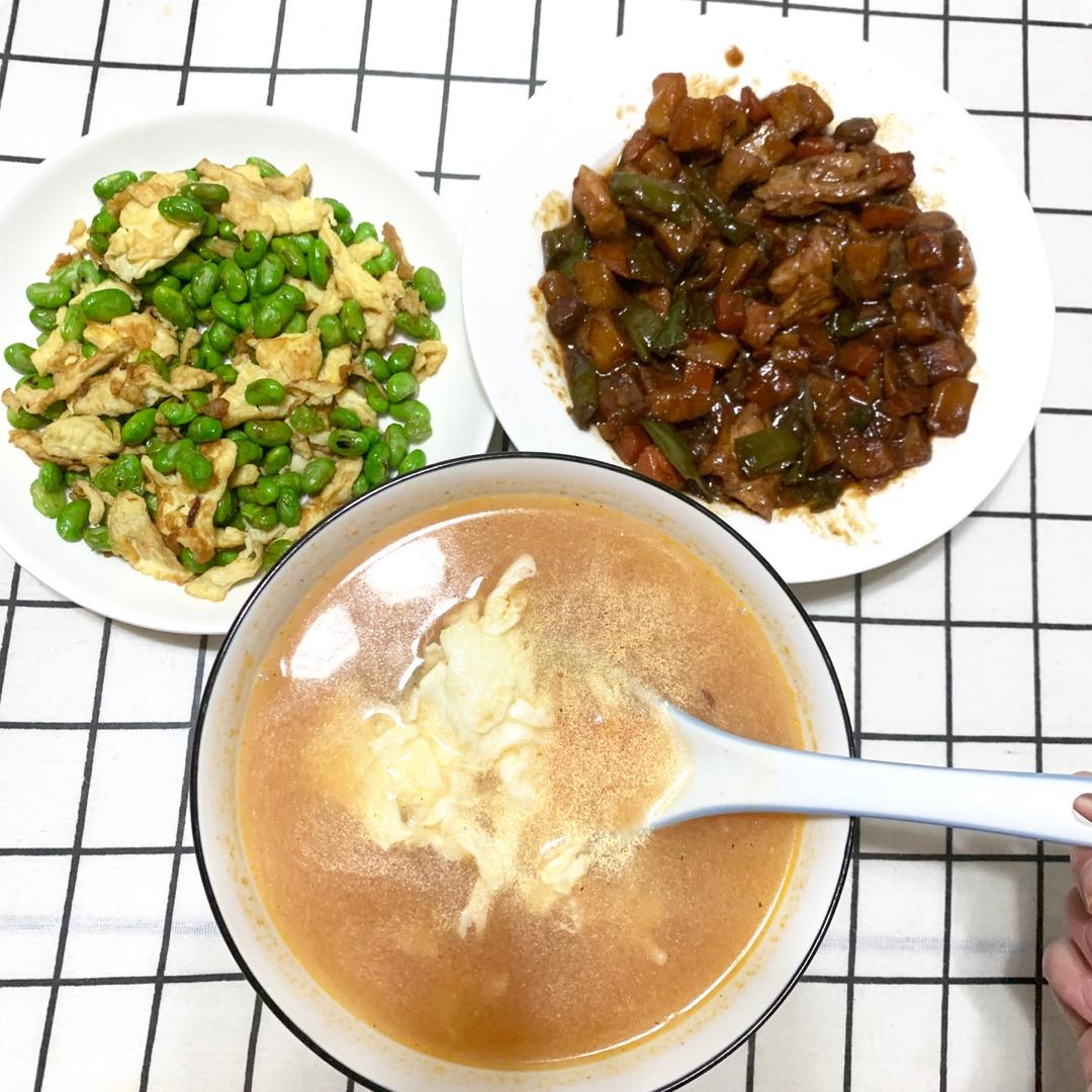 毛豆炒鸡蛋