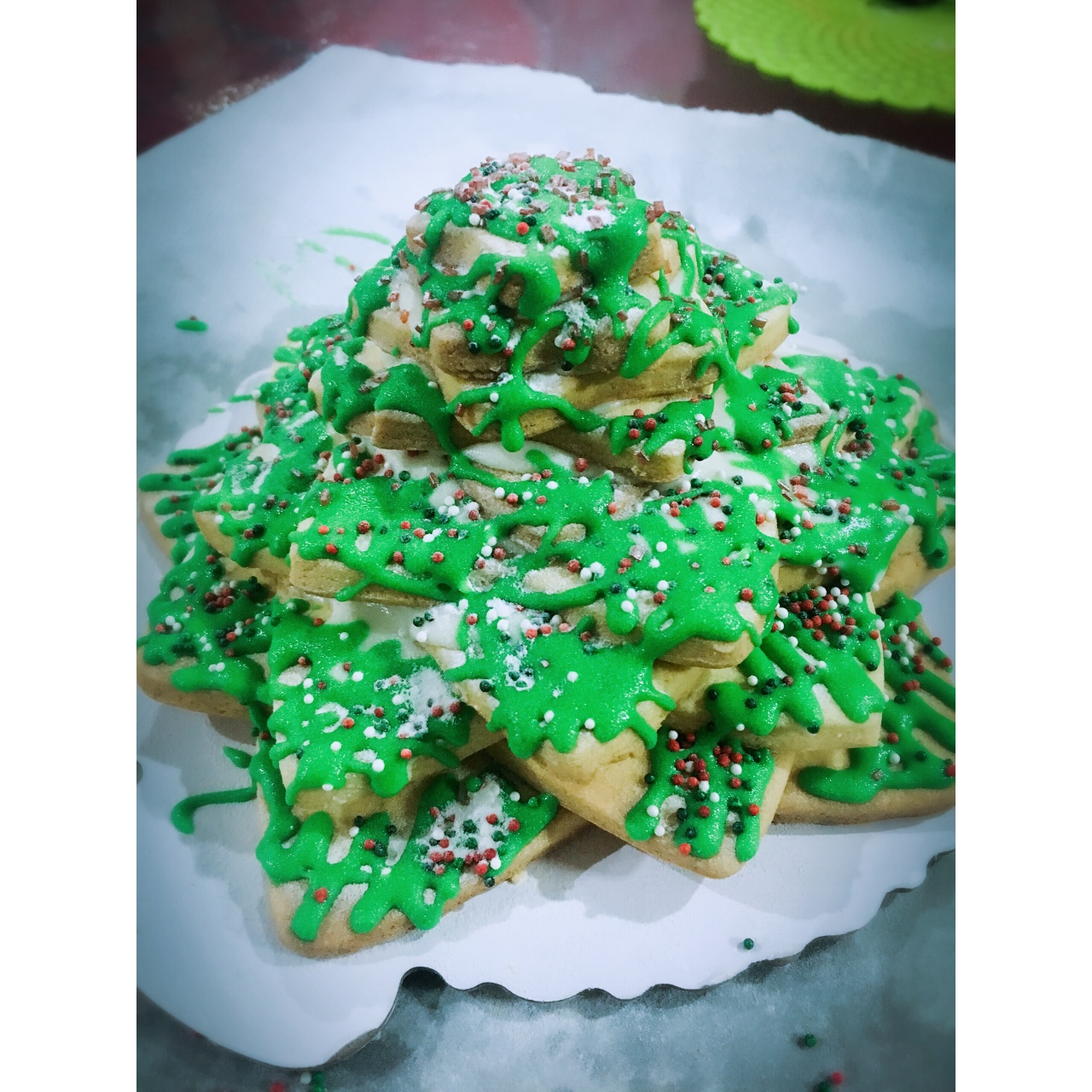糖霜圣诞树饼干