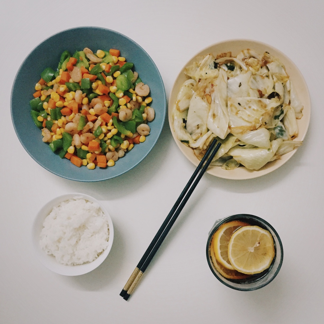 三色炒虾仁