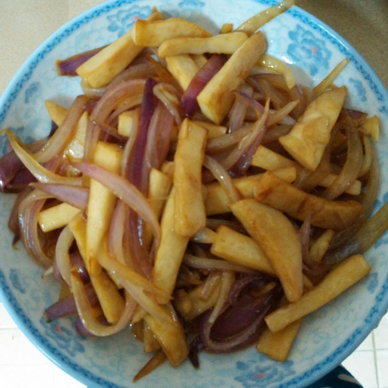 洋葱遇到杏鲍菇