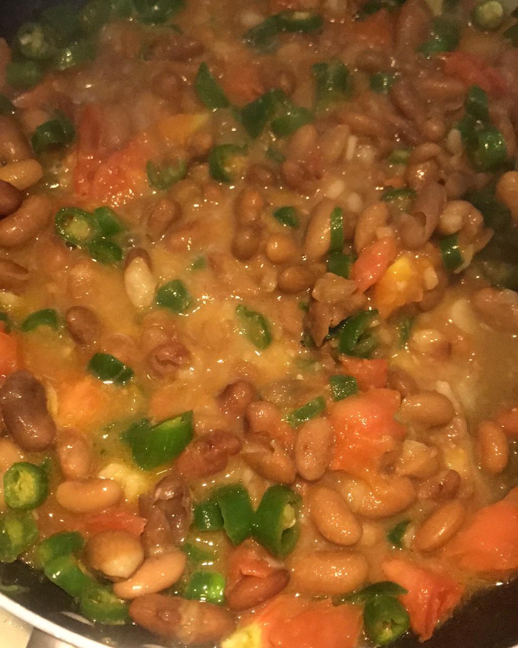 青椒烩豆米