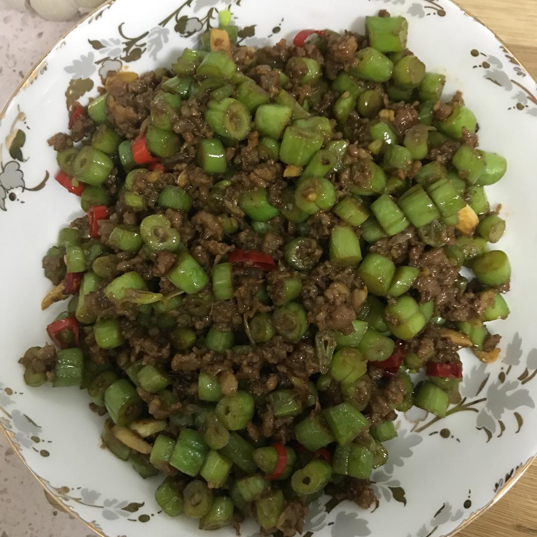 肉沫豆角下饭菜