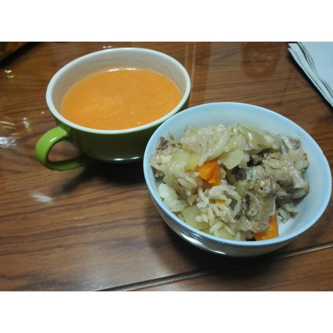 喷香排骨焖饭（爆好吃）