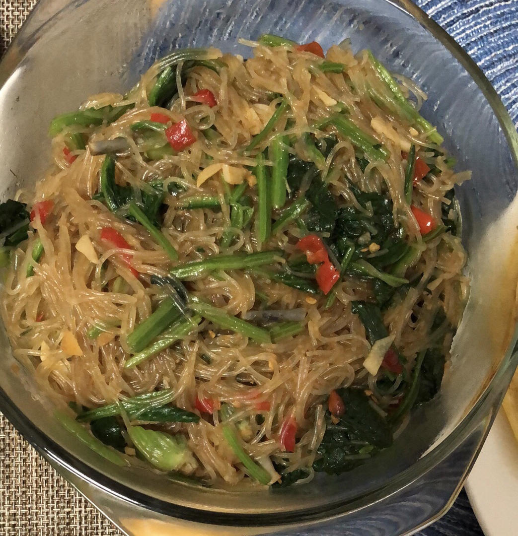 夏日爽口拌菜：菠菜粉丝