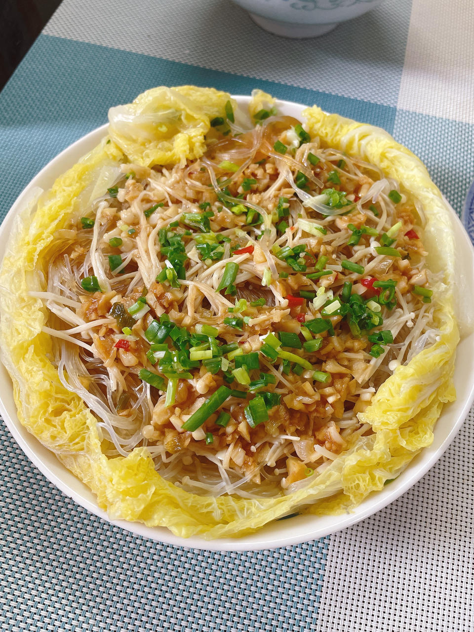 懒人下饭神器，蒜蓉蒸粉丝金针菇娃娃菜