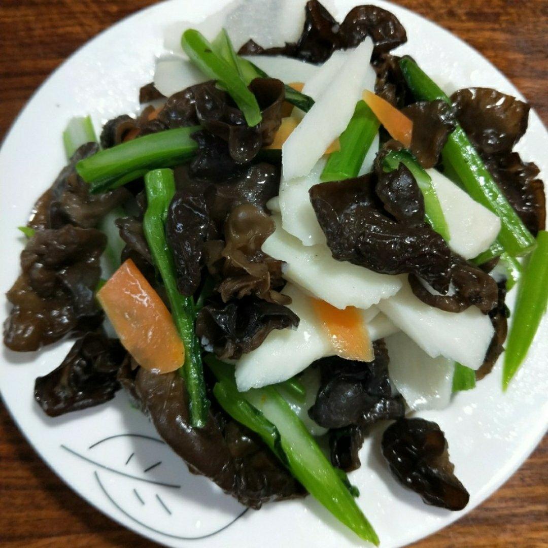 清炒山药木耳