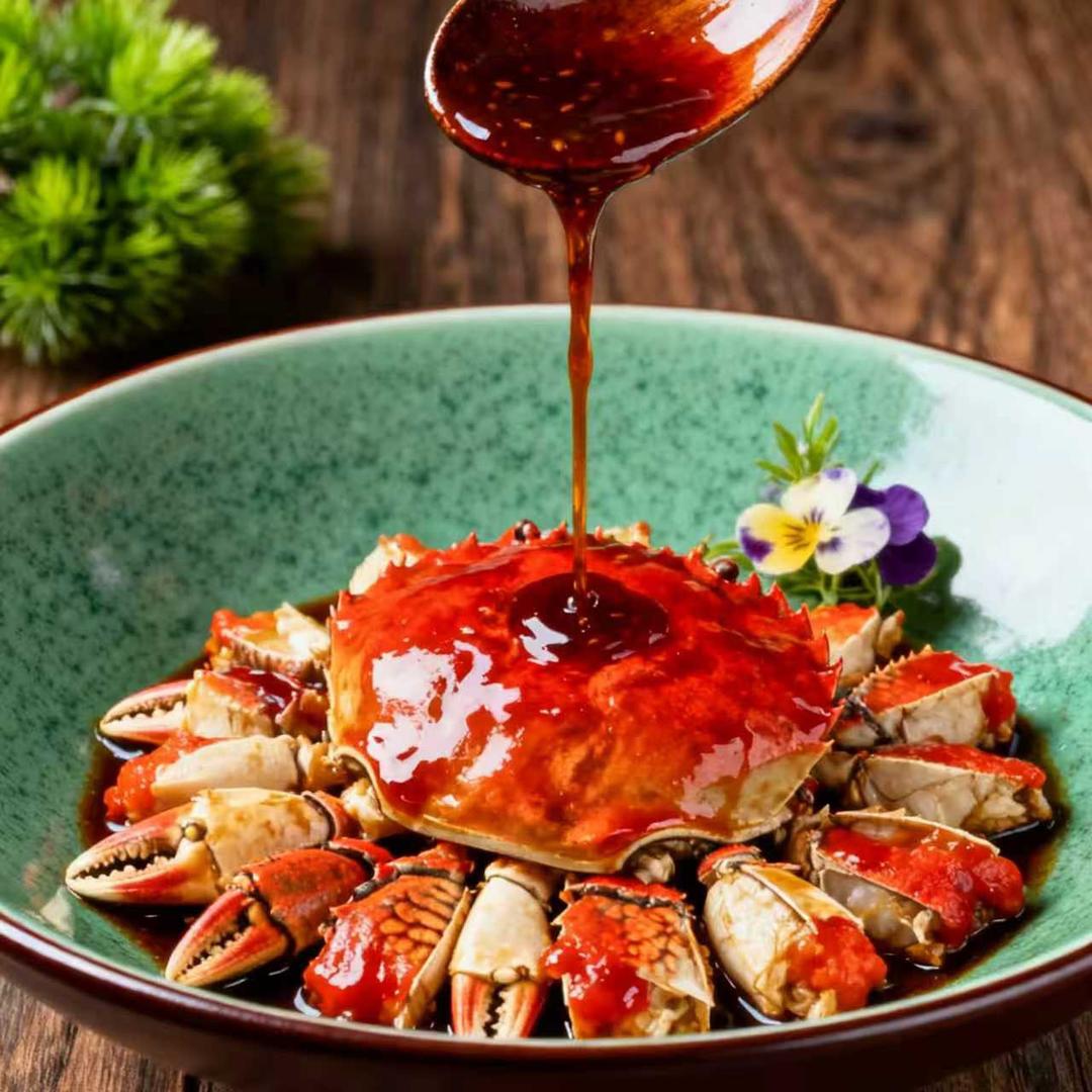 特色酱红膏蟹