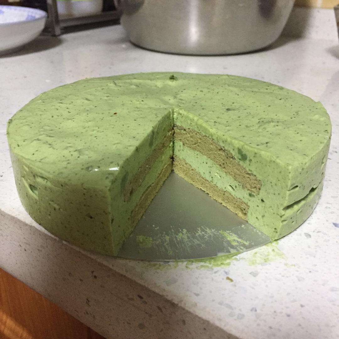 抹茶可可三色慕斯
