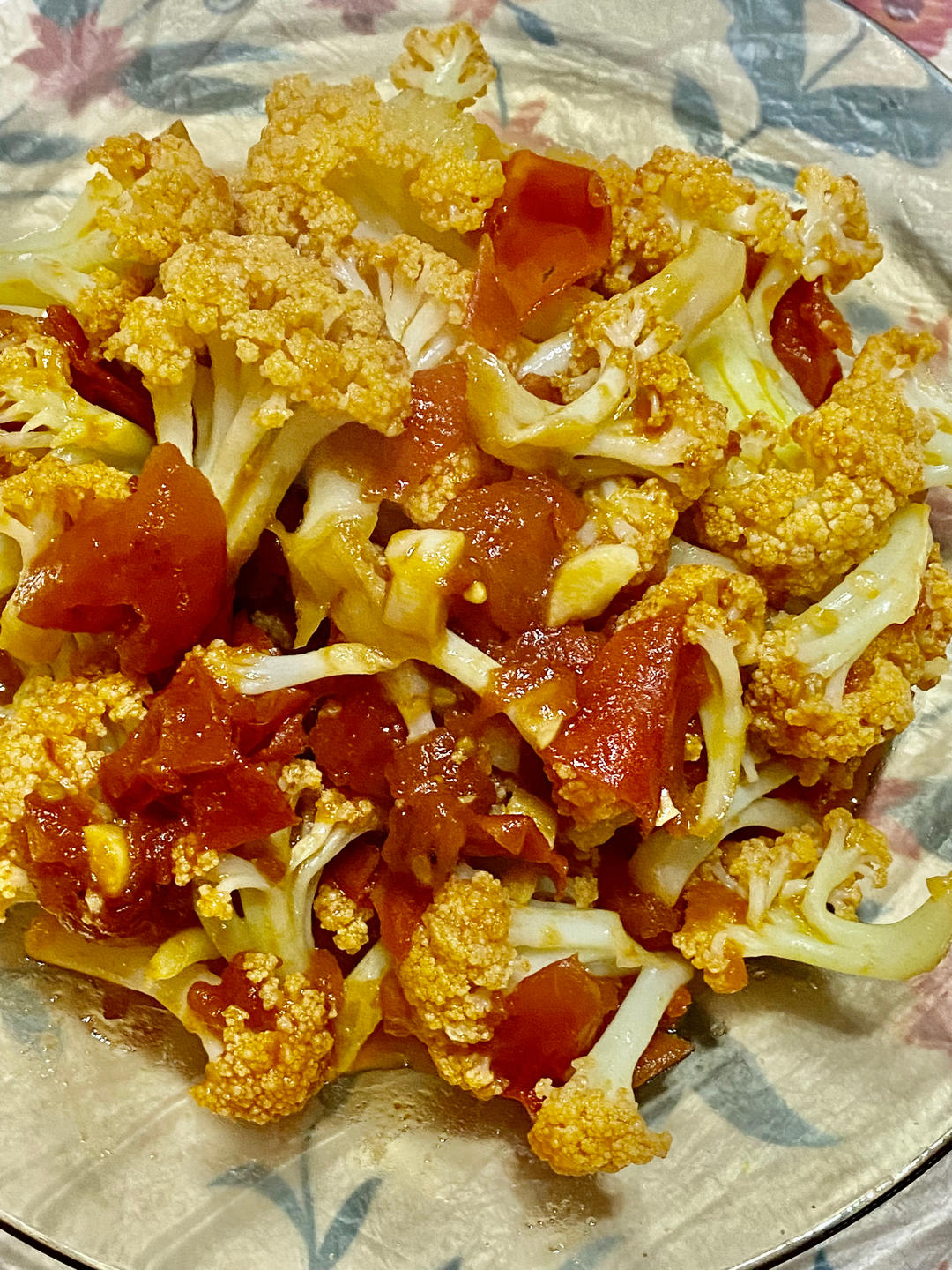 西红柿炒菜花（夏季开胃菜）