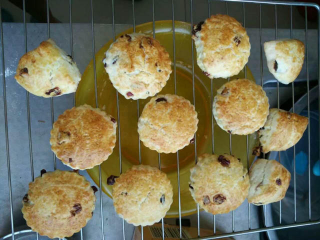 快手淡奶油蔓越莓司康（零失败）