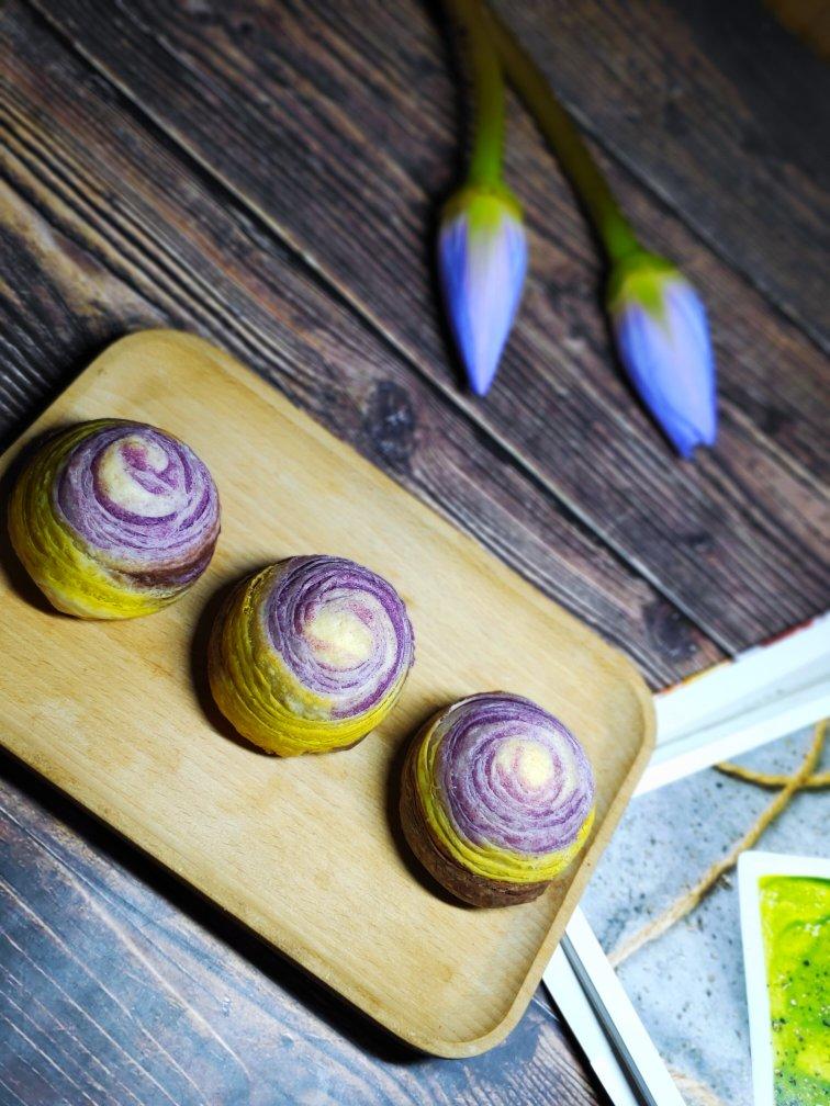 彩虹渐变蛋黄酥（无需揉出膜）