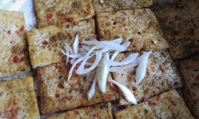 香辣黄金煎豆腐