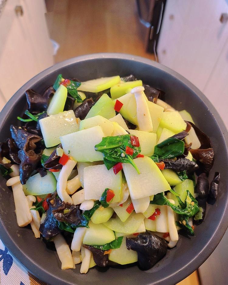 🪷海鲜菇炒佛手瓜〈家常菜〉的做法