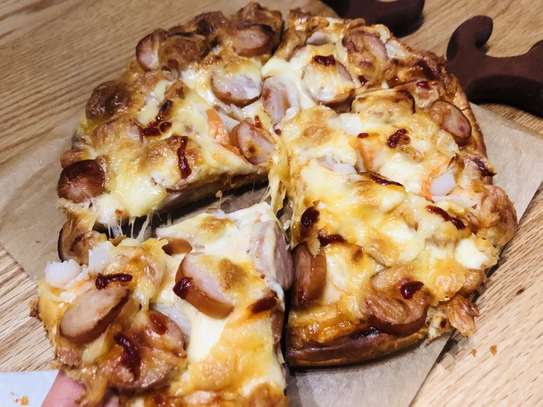 鲜虾🍤培根披萨🍕“内附敲好吃的饼皮做法”