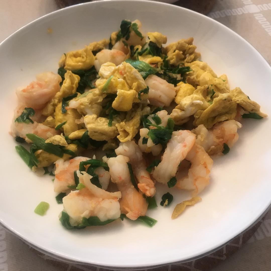 韭菜虾仁炒鸡蛋