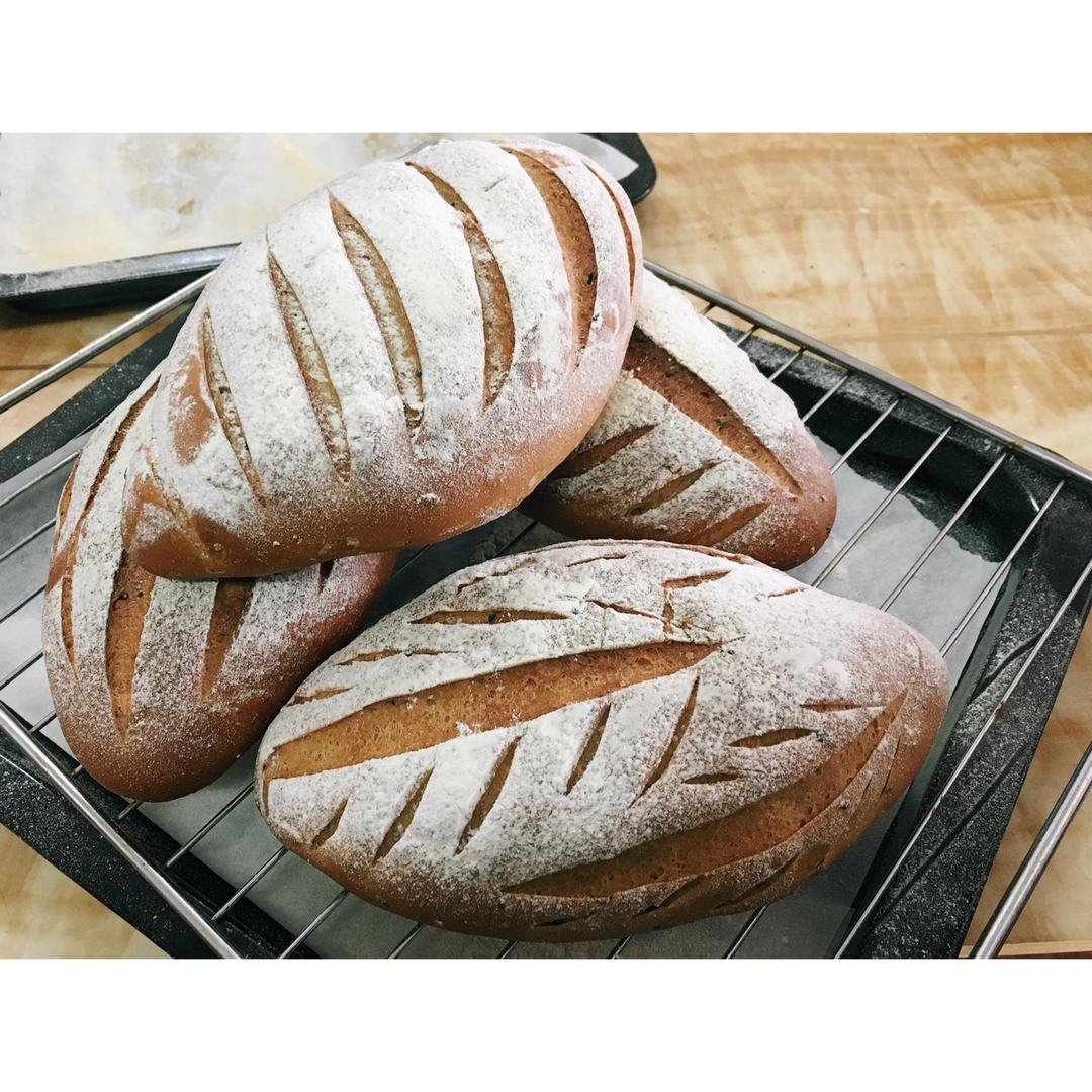 全麦红糖杂果软欧包