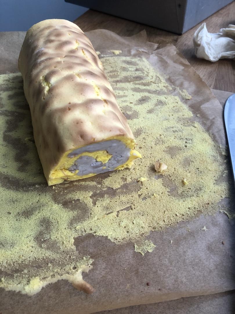 料多多的芋泥虎皮卷（附芋泥做法）