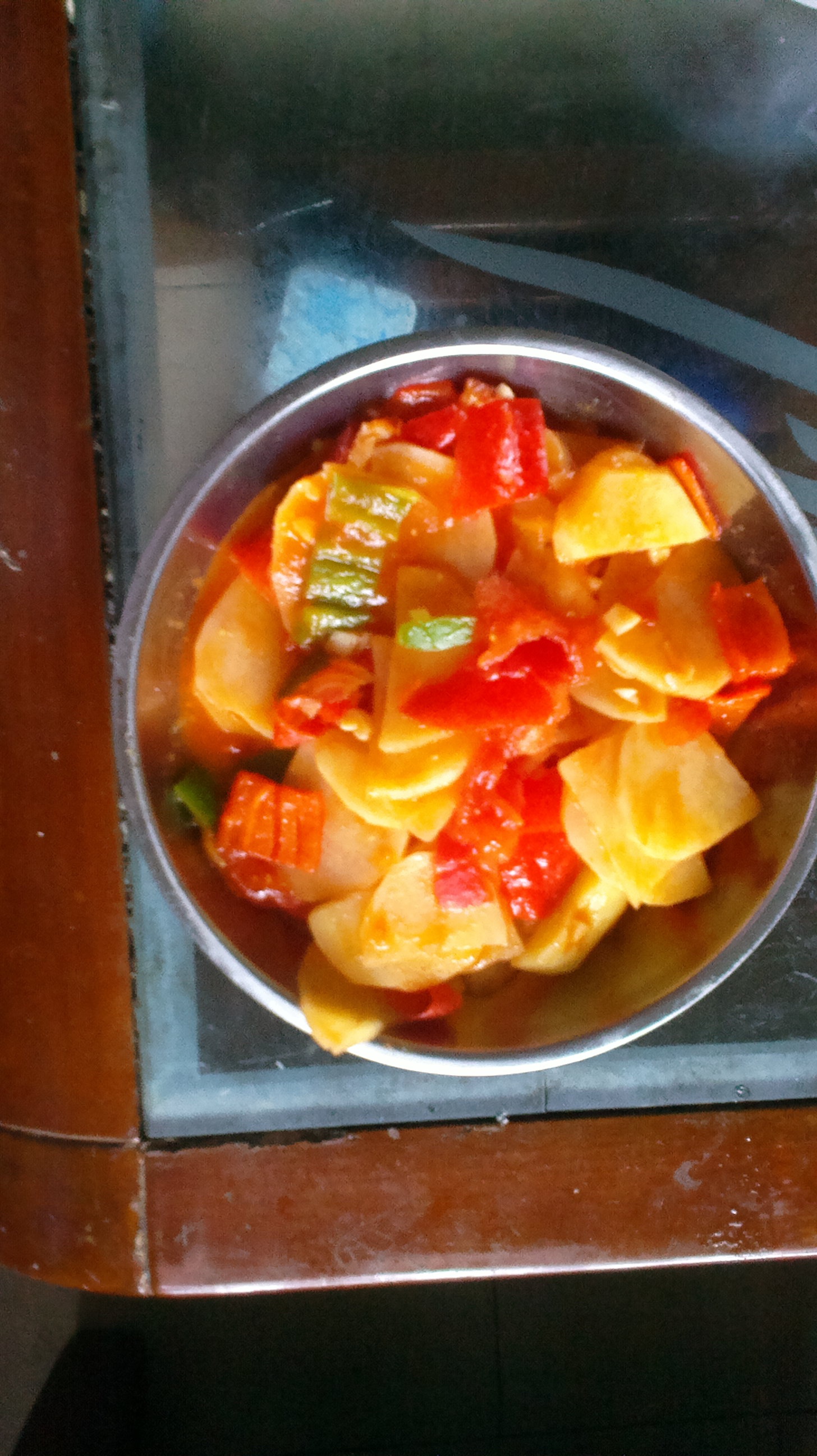 青椒番茄土豆片