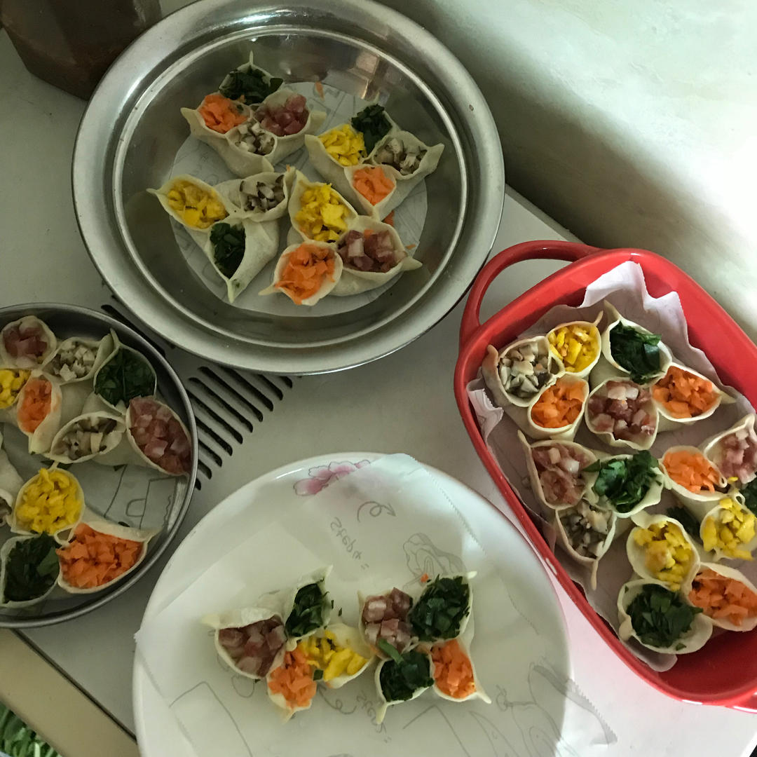 花色蒸饺 四喜饺🥟一品饺 附视屏