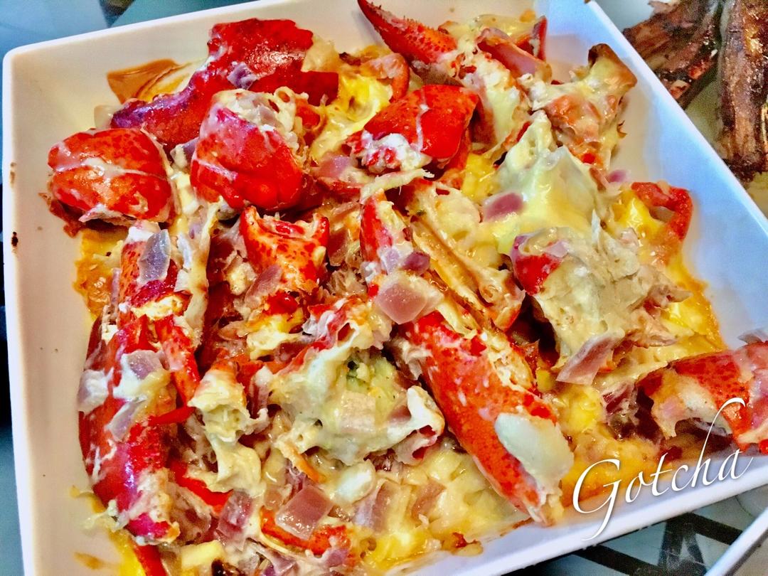 重芝士拔丝龙虾伊面