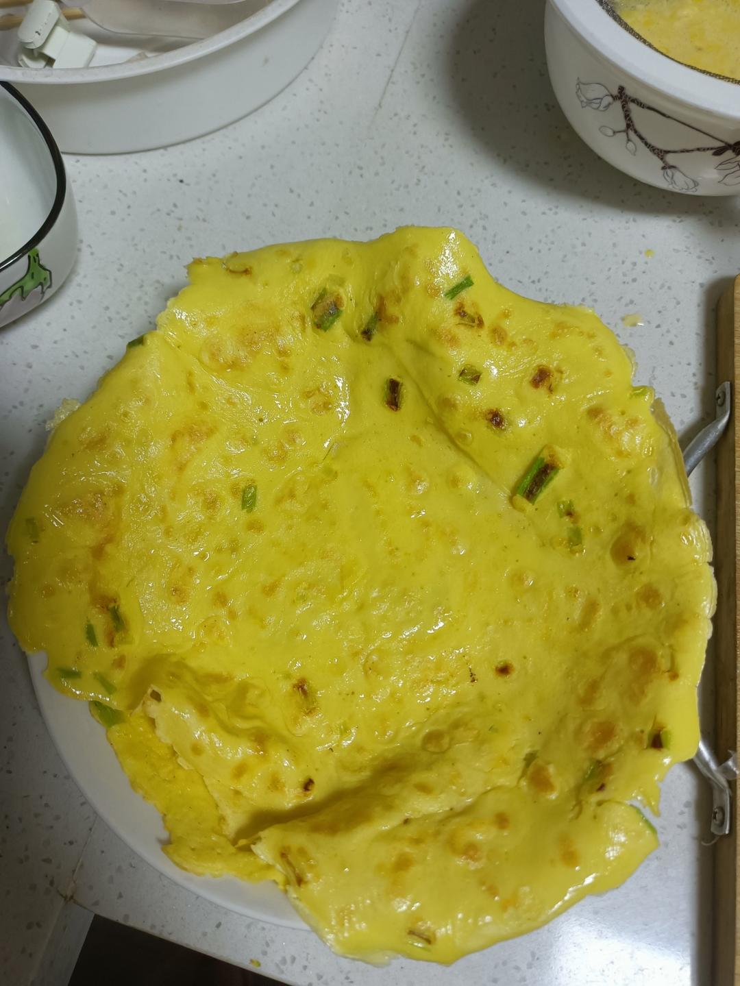 超柔软早餐饼-葱花鸡蛋饼🥣
