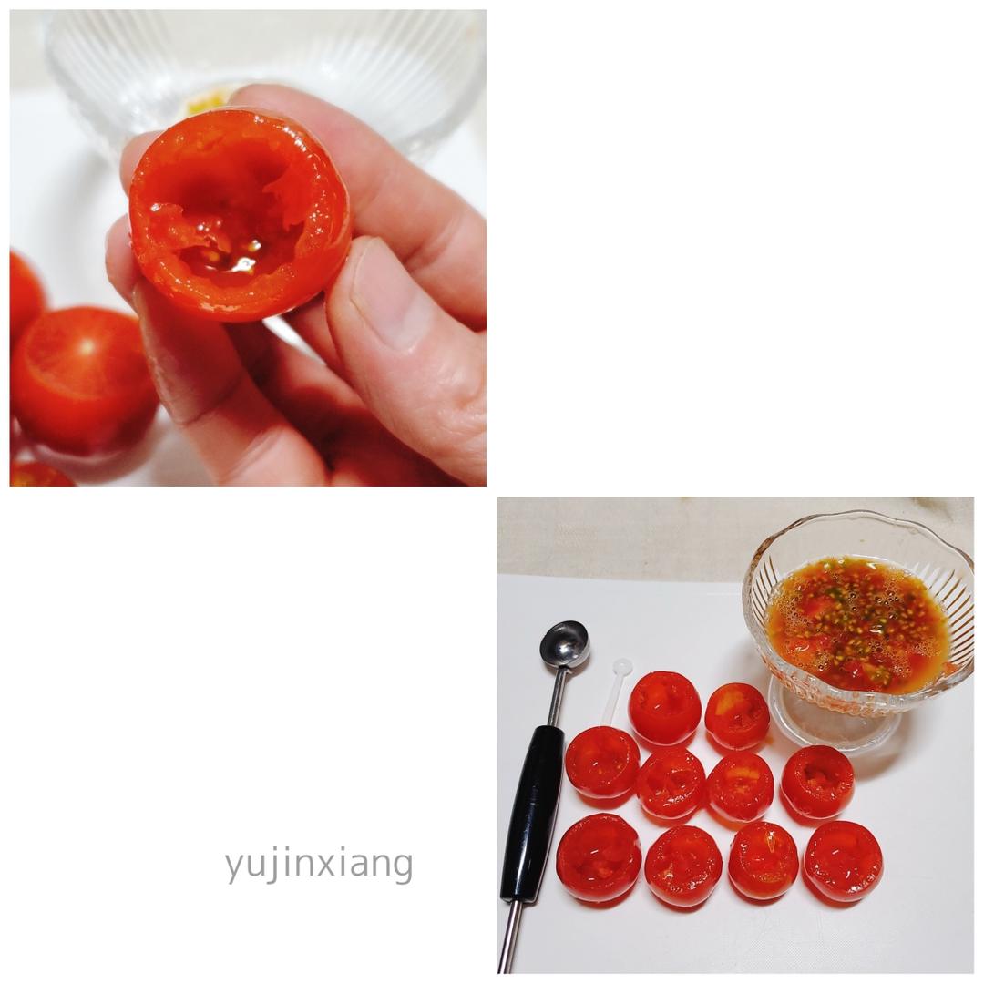 🌸圣女果沙拉盅－把春天吃到嘴里！一口一个健康🌸的做法 步骤2