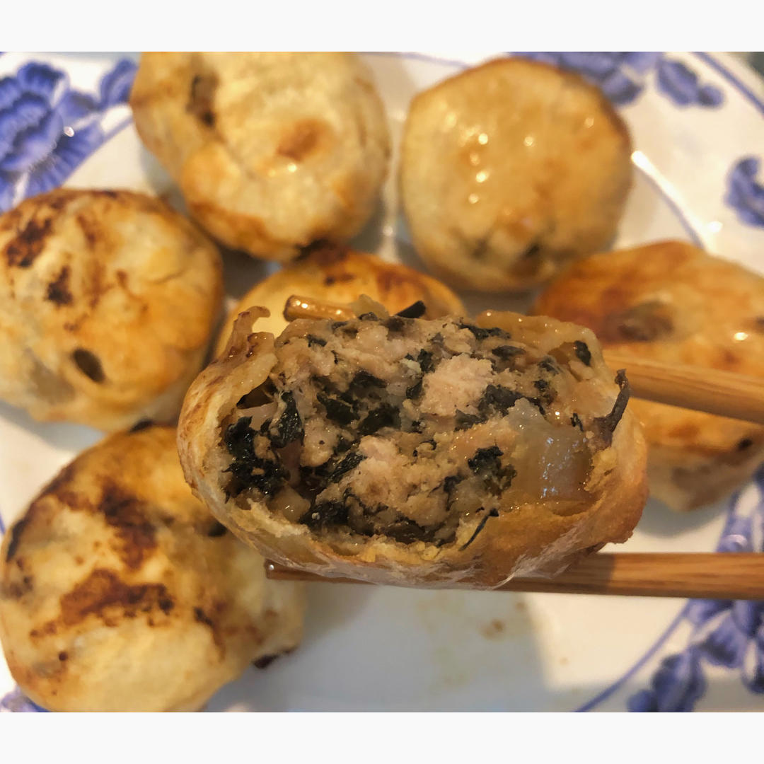 完美复刻—衢州猪肉梅干菜小烤饼（免揉）