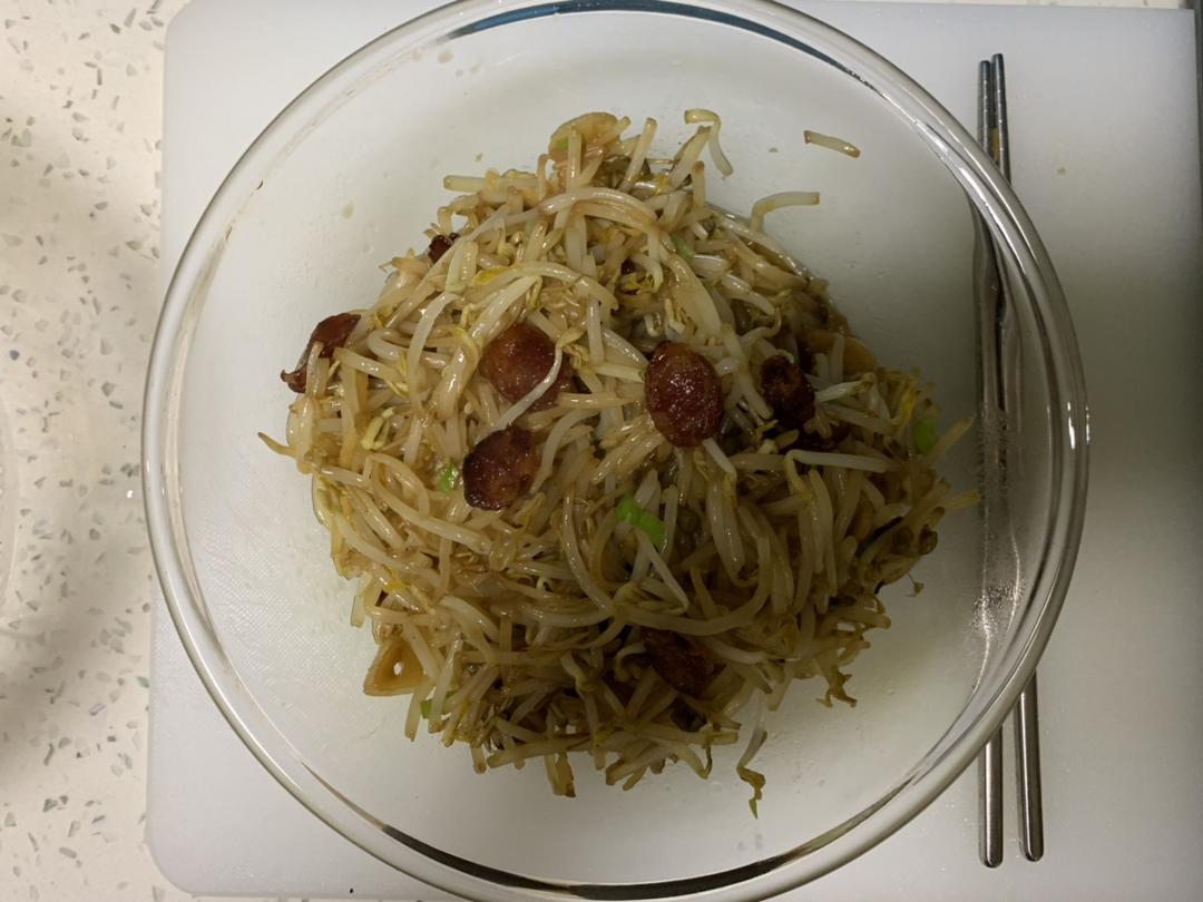 豆芽炒火腿