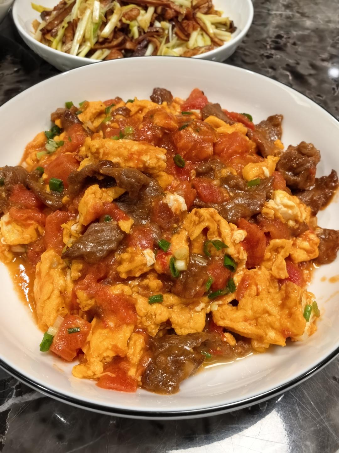滑蛋番茄牛肉