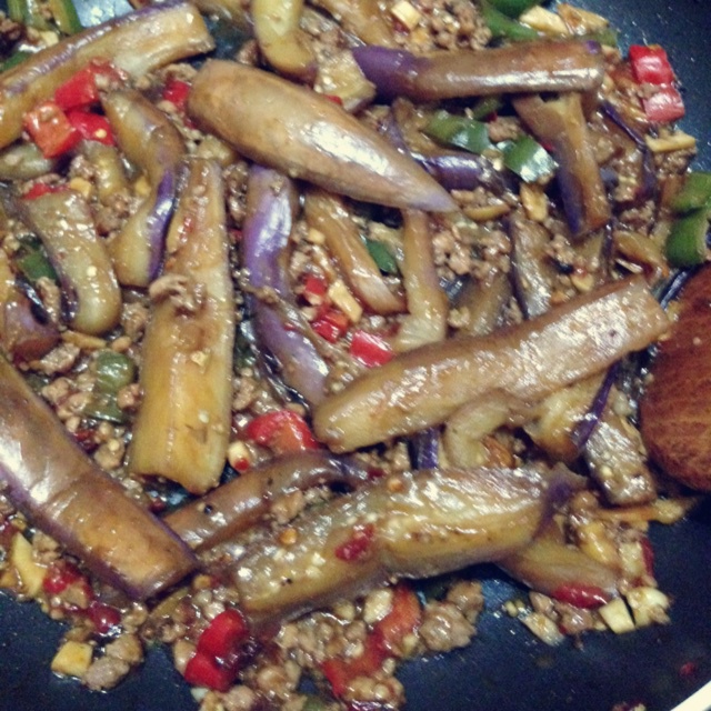 红烧肉沫茄子